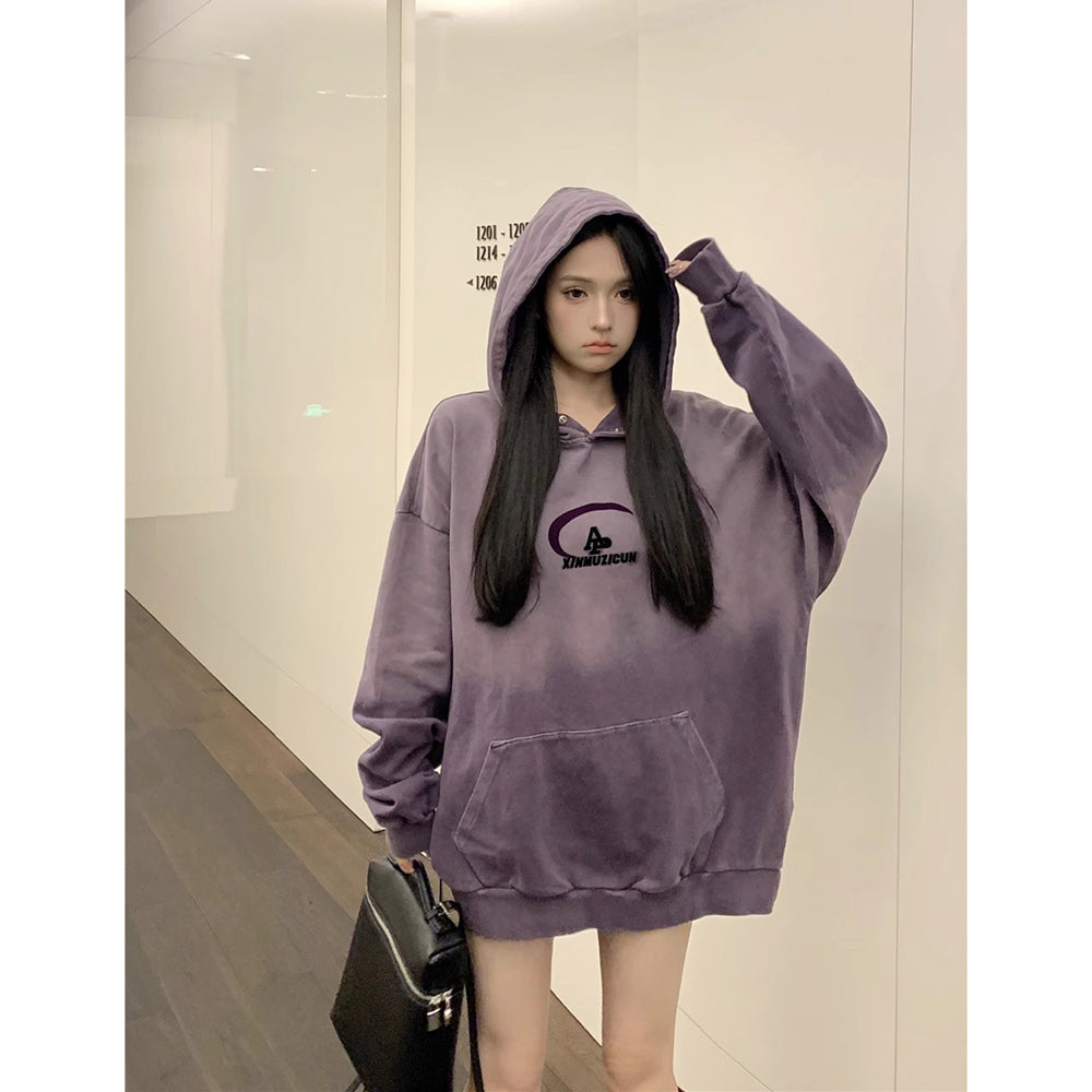 Baby Velvet Gradient Hoodie For Women