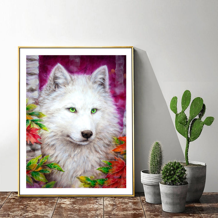 HUACAN 5D Diamant Stickerei Kreuz Stich Wolf Malerei Tier Bild