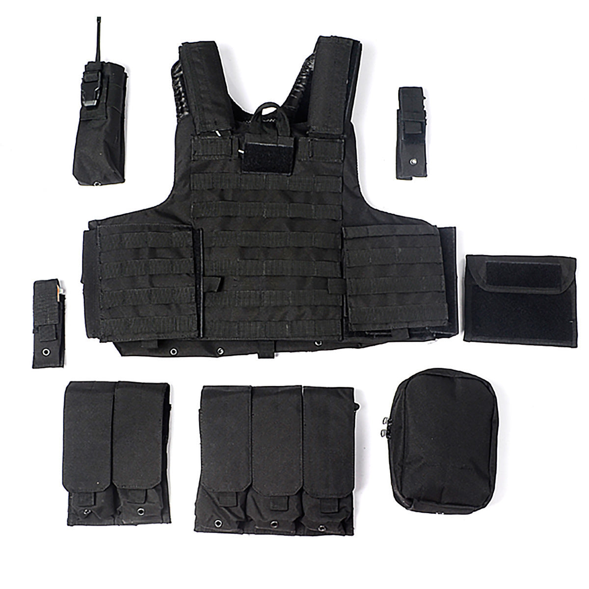 Multi Functional Camouflage Combat Vest 8-piece Military Training Equipment