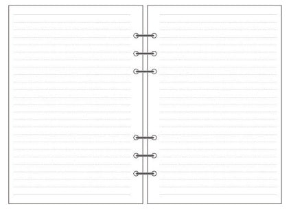 6-loch Notizbuch Lose-Blätter Liniert