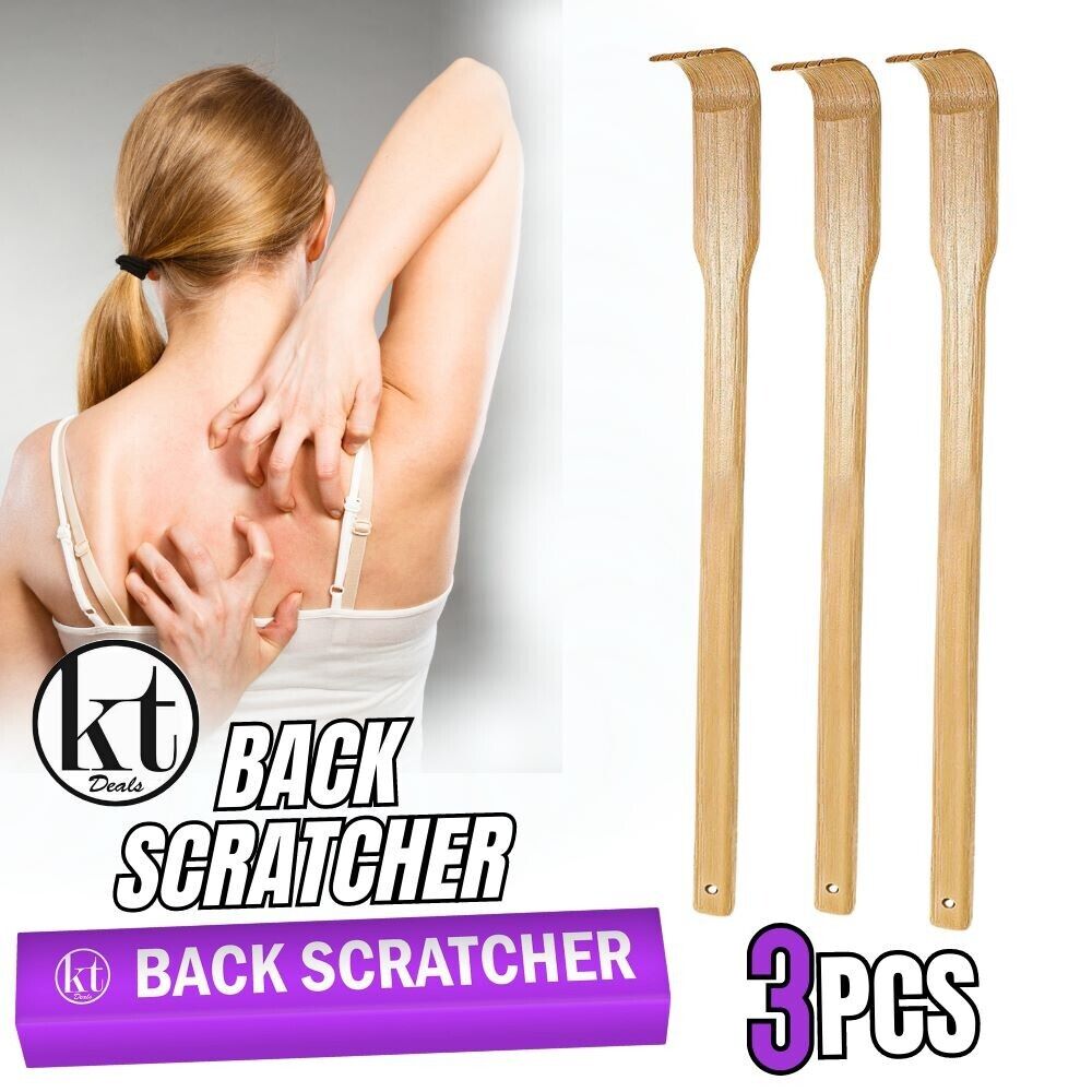 Natural Bamboo Back Scratcher, 3 Pack