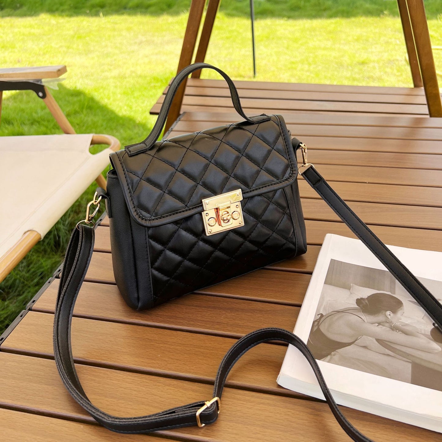 Women Rhombus Crossbody Shoulder Bag Fashion PU Handbag