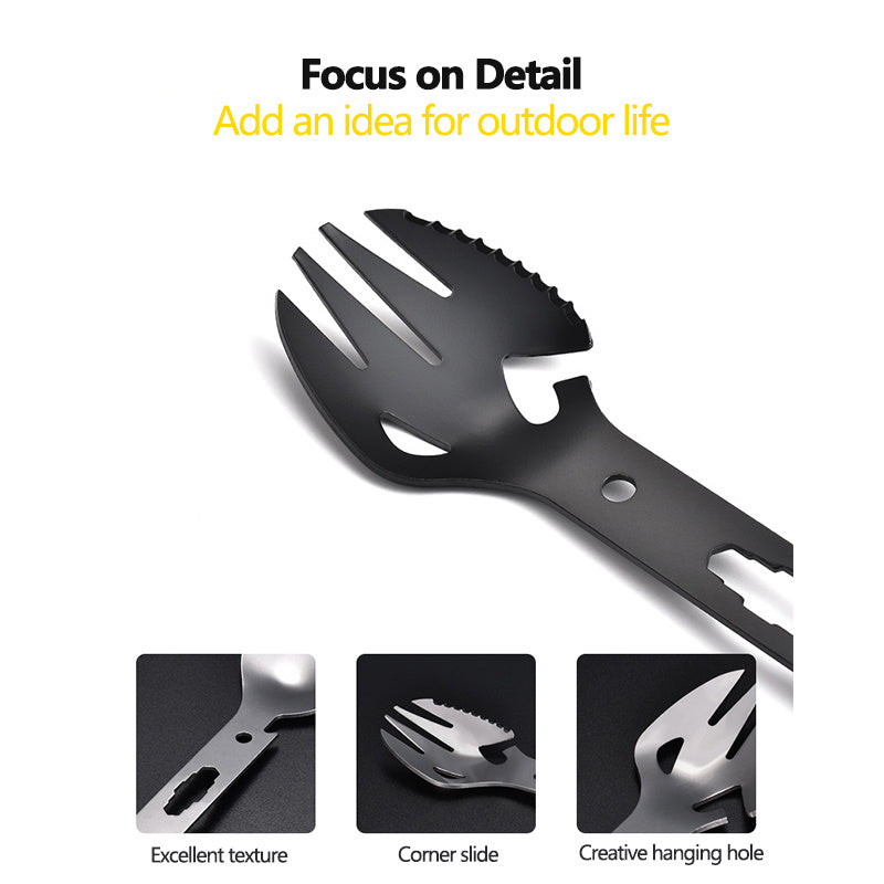 Stainless Steel Multifunctional Fork Spoon Combination Bottle Opener