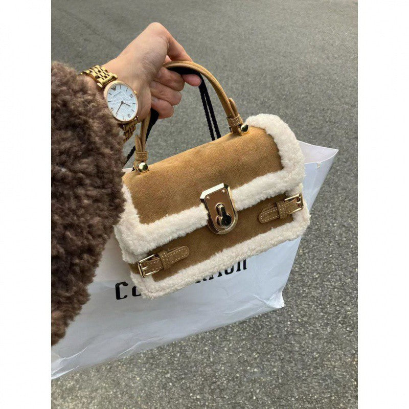 Plush Stitching Advanced Texture All-Match Cross body Handbag