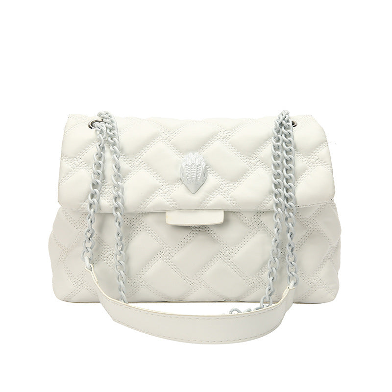 Checkered Embossed Chain Personality Shoulder Bag