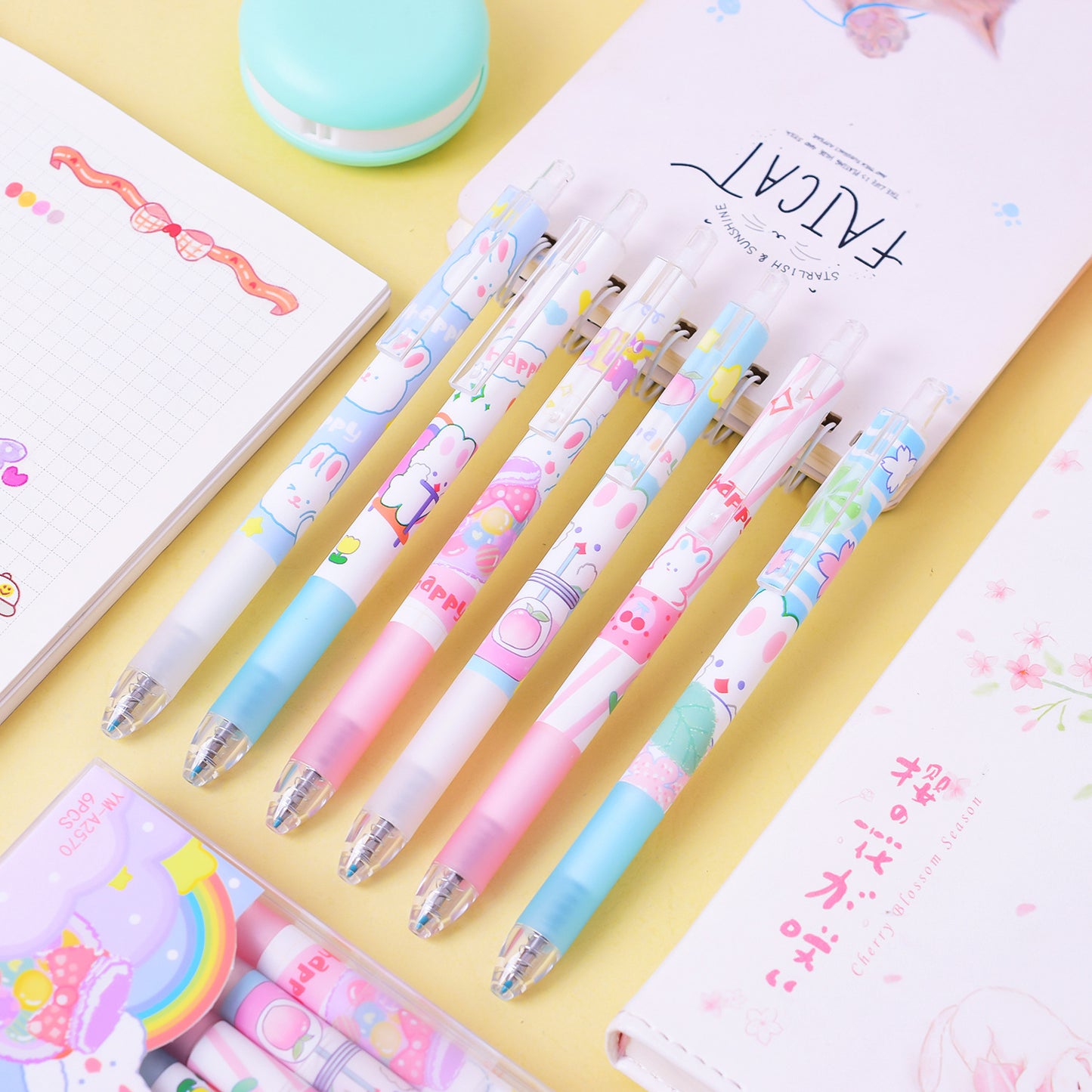 Cartoon Bunny Student Stationery Writing Neutral Black Signature Pen