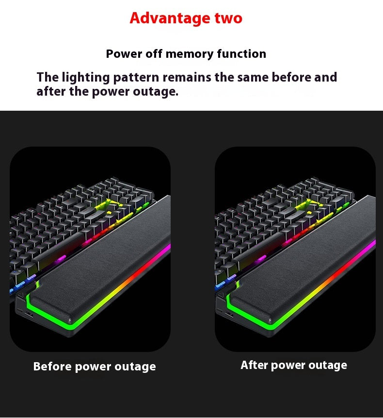 RGB Keyboard Support Wristband High Rebound Luminous Machinery Keyboard Support