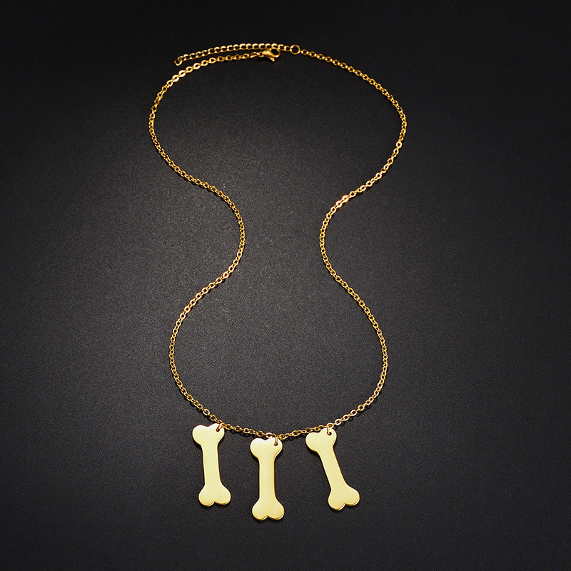 Stainless Steel Bone Tag Necklace