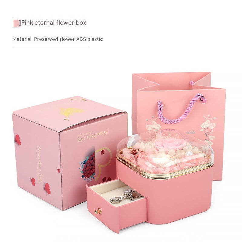 Valentines Day Rose Jewelry Storage Packaging Box