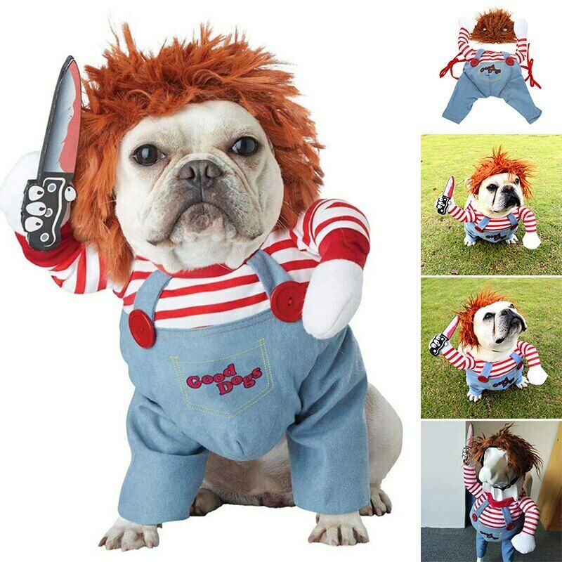 Halloween Pet Costume for Dogs, Adjustable Dog Costume, Scary Costume