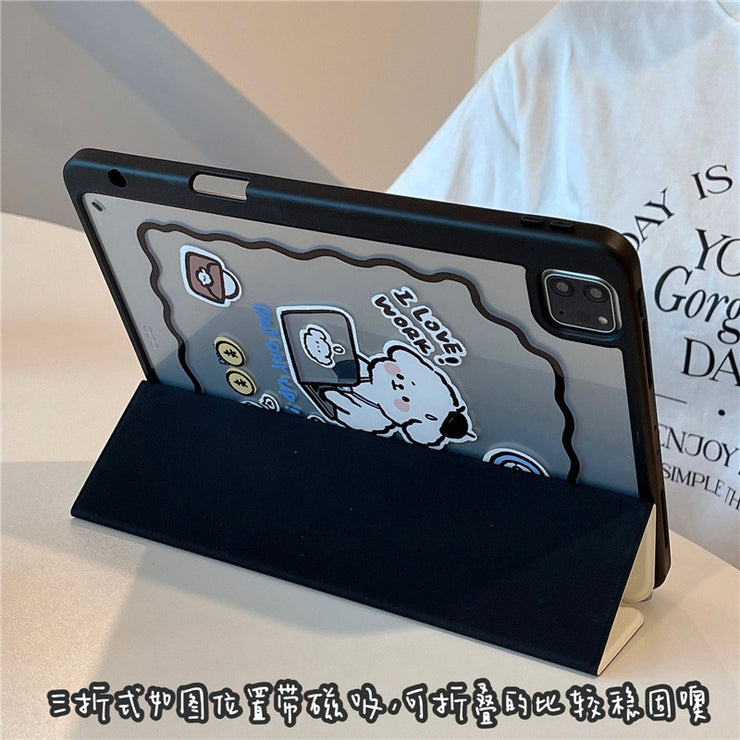 Hund Cartoon mit Stift Slot Acryl Weiche Schutzhülle