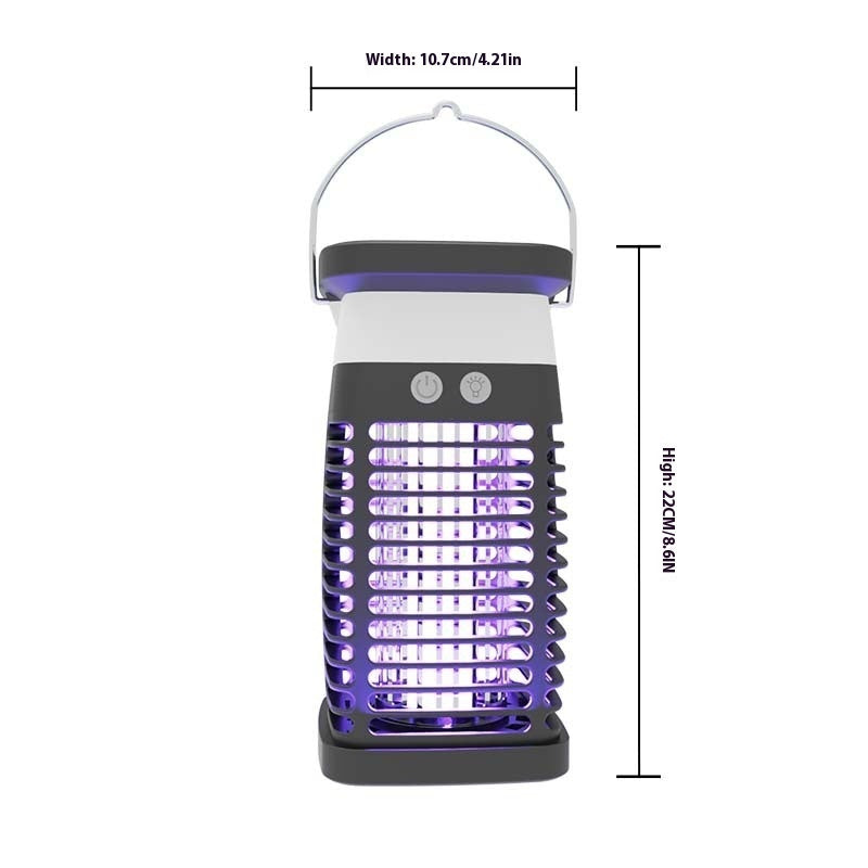 Solar Outdoor Waterproof Uv Purple Light Electric Shock Mosquito Killer Lamp