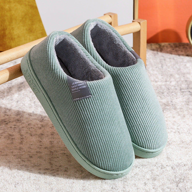 Thick bottom and keep warm at home non-slip cotton slippers