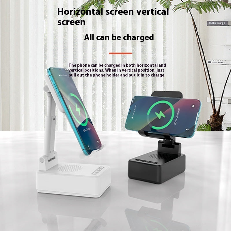 Creative three-in-one wireless charging phone holder