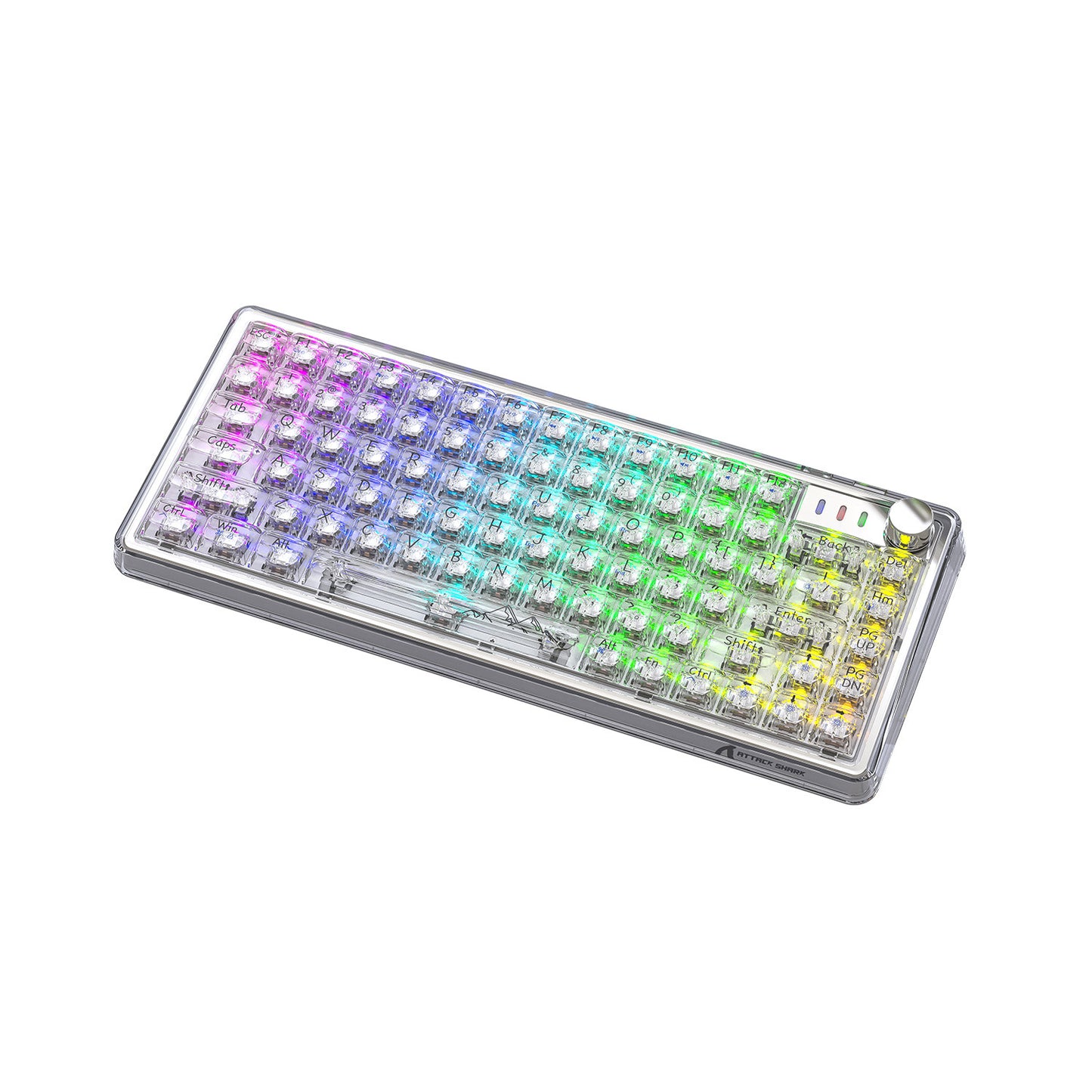 Attack Shark K75RGB Wireless Mechanical Bluetooth Transparent Gasket Hot Plug Keyboard