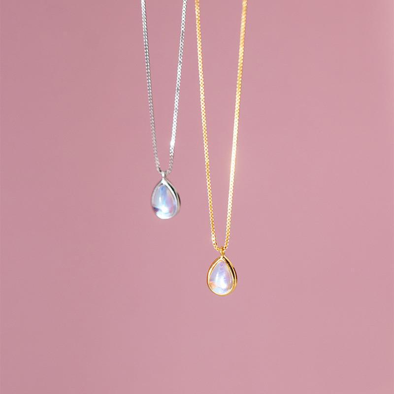 S925 Silver Drop Necklace Simple Personality