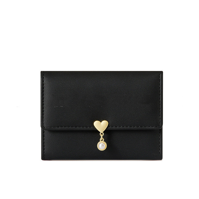 Mini Damen niedlich Tri-Fold Love Wallet