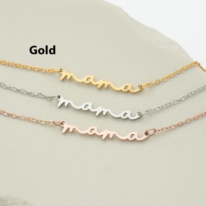 Mini Mom Necklace English Letter Mama Clavicle Chain Mother's Day Gift