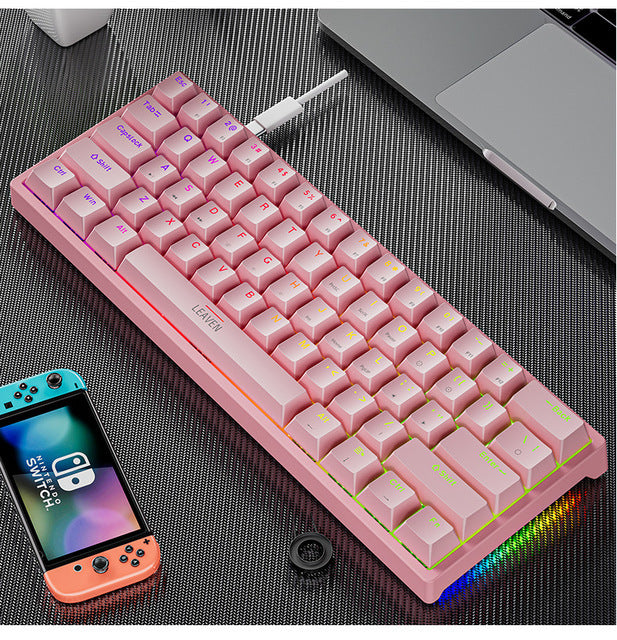 Plastic mechanical keyboard for gaming