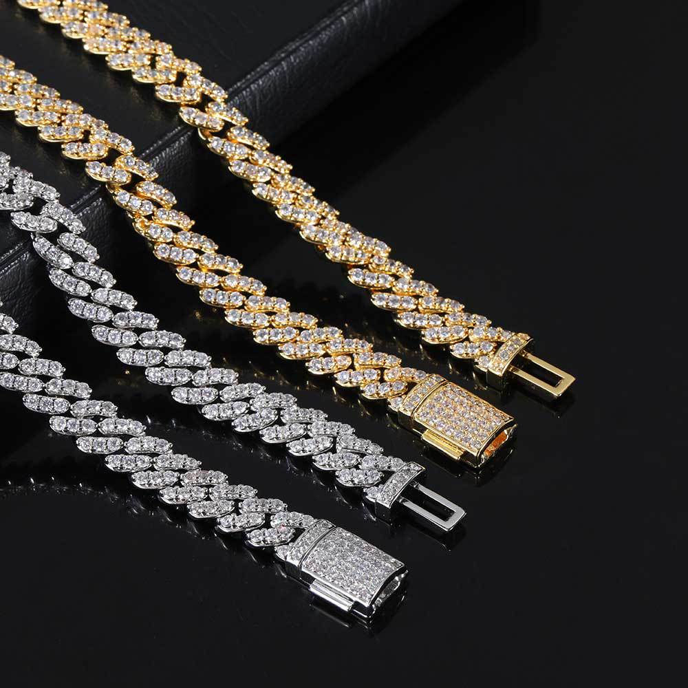 8mm Flip Buckle Single Row Cuban Bracelet