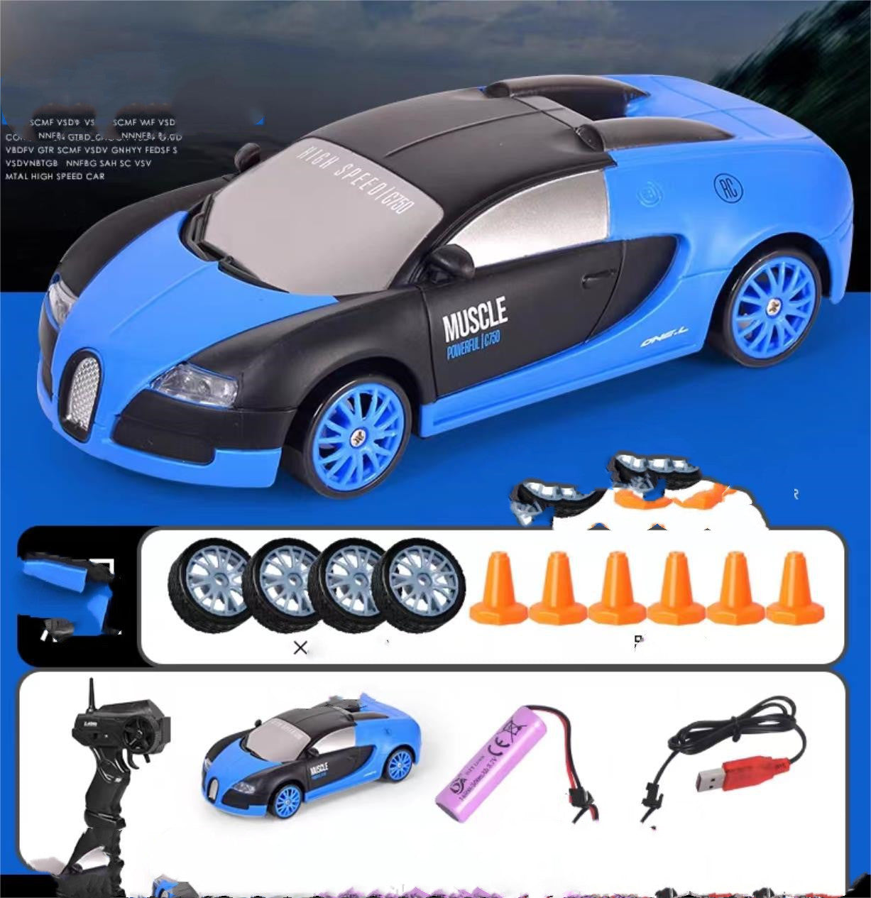 Drift Rc Car 4WD RC Drift Car Toy Remote Control GTR Model AE86 Vehicle Car RC Racing Car Toys For Children Christmas Gifts 2.4G