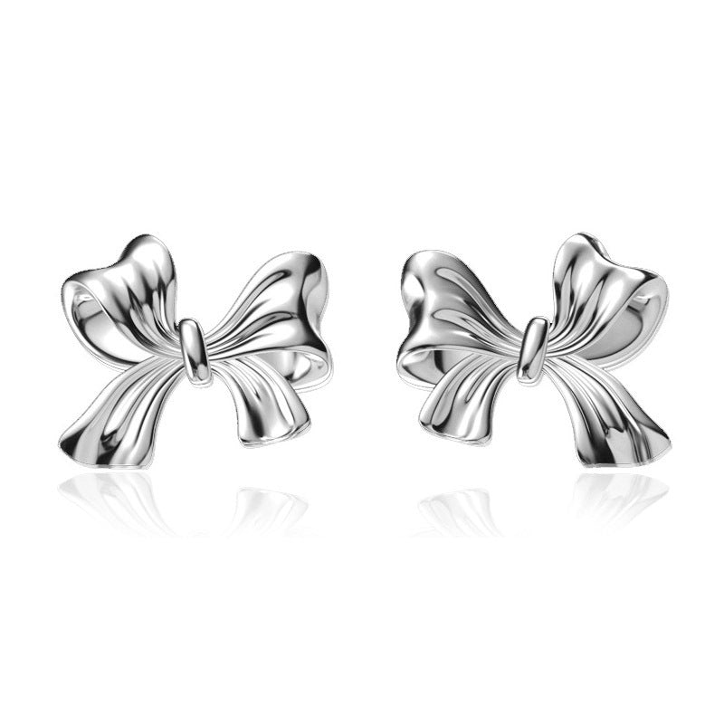 Women's Simple Spiral Bow Metal Alloy Earrings