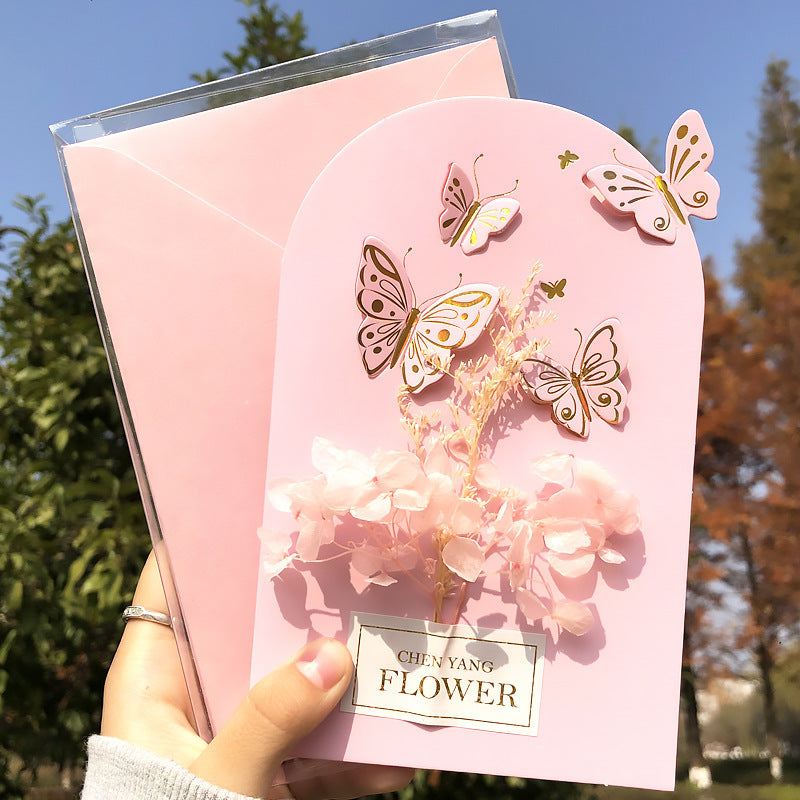 Boxed Greeting Card 3D 3D Birthday Blessing Card Butterfly Shape