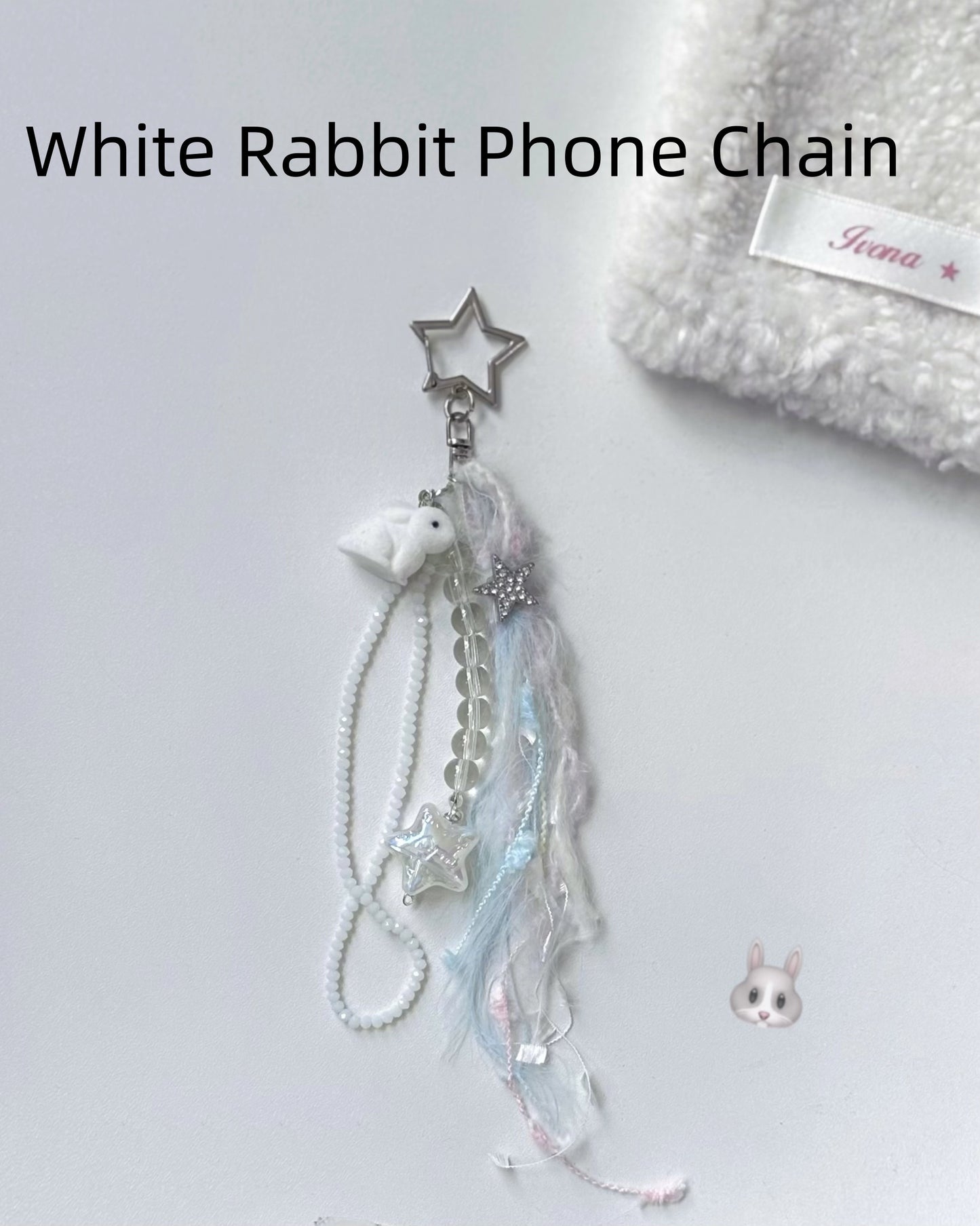 Macaron Rabbit Five-pointed Star Keychain