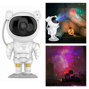 Kreative Astronaut Galaxy Starry Sky Projektor Nachtlicht USB Atmosphäre Schlafzimmer Tischlampe