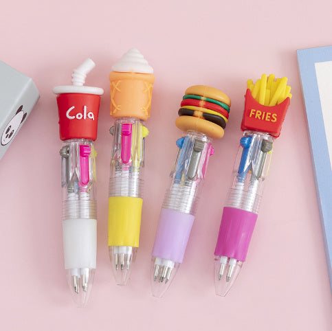 Cute Cartoon Cute Object Four-color Press Color Ballpoint Pen