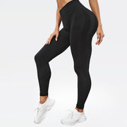 Strumpfhose mit hoher Taille und nacktem Griff, zum Heben der Hüfte, elastische Sport-Laufhose, schnelltrocknende Yogahose