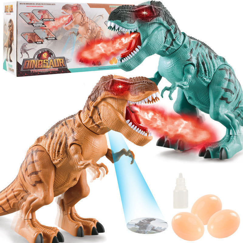 Children's Electric Spray Egg Laying Dinosaur Toy With Light And Sound Effect