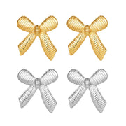 Women's Simple Spiral Bow Metal Alloy Earrings