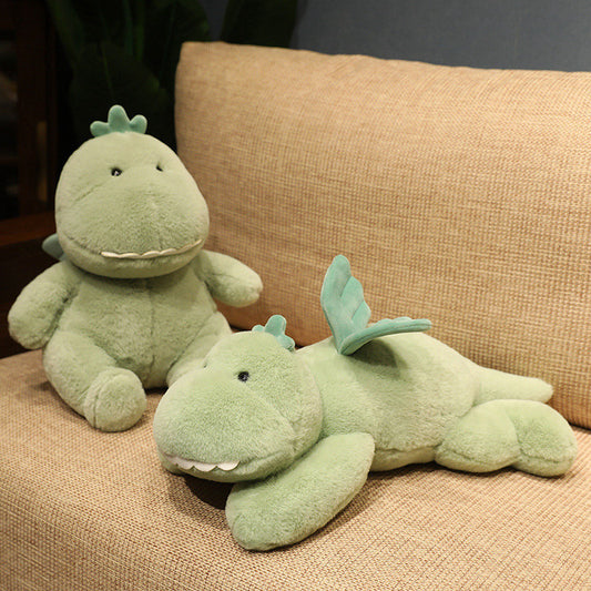 Cute Dinosaur Doll Angel Green Dinosaur Plush Toy With Wings