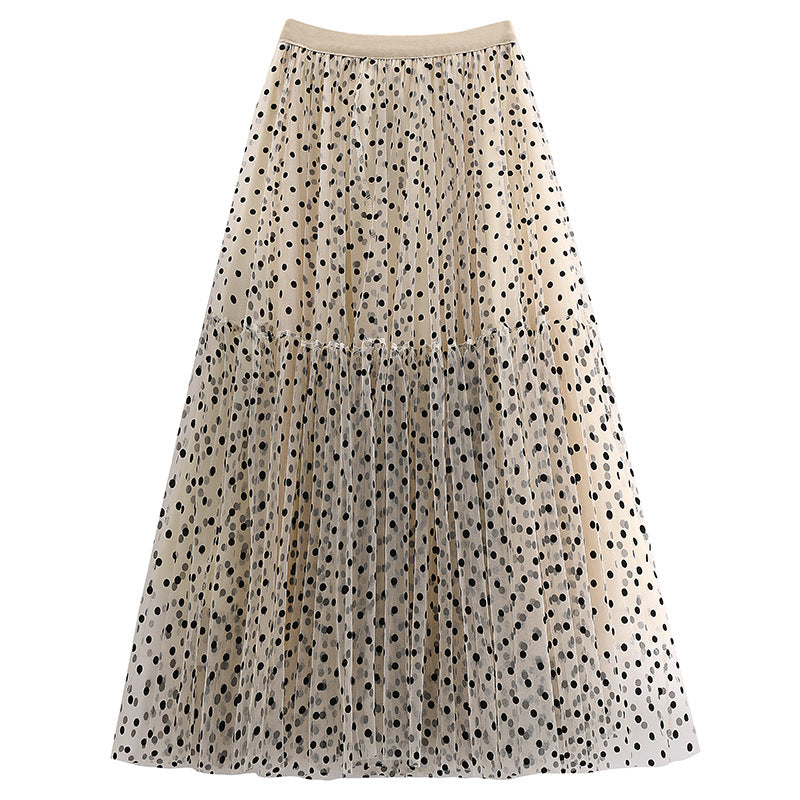 Heavy Industry Flocking Polka Dot Tulle Skirt Women