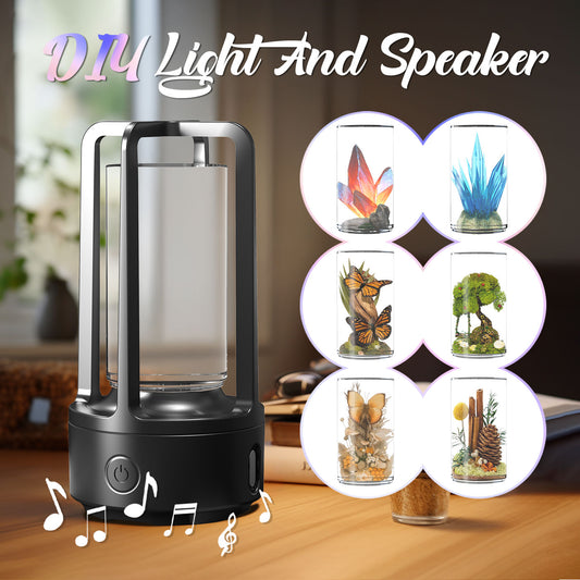 No Accessories 2 In 1 DIY Audio Crystal Light And Bluetooth Speaker Gift Touch Resin Night Light