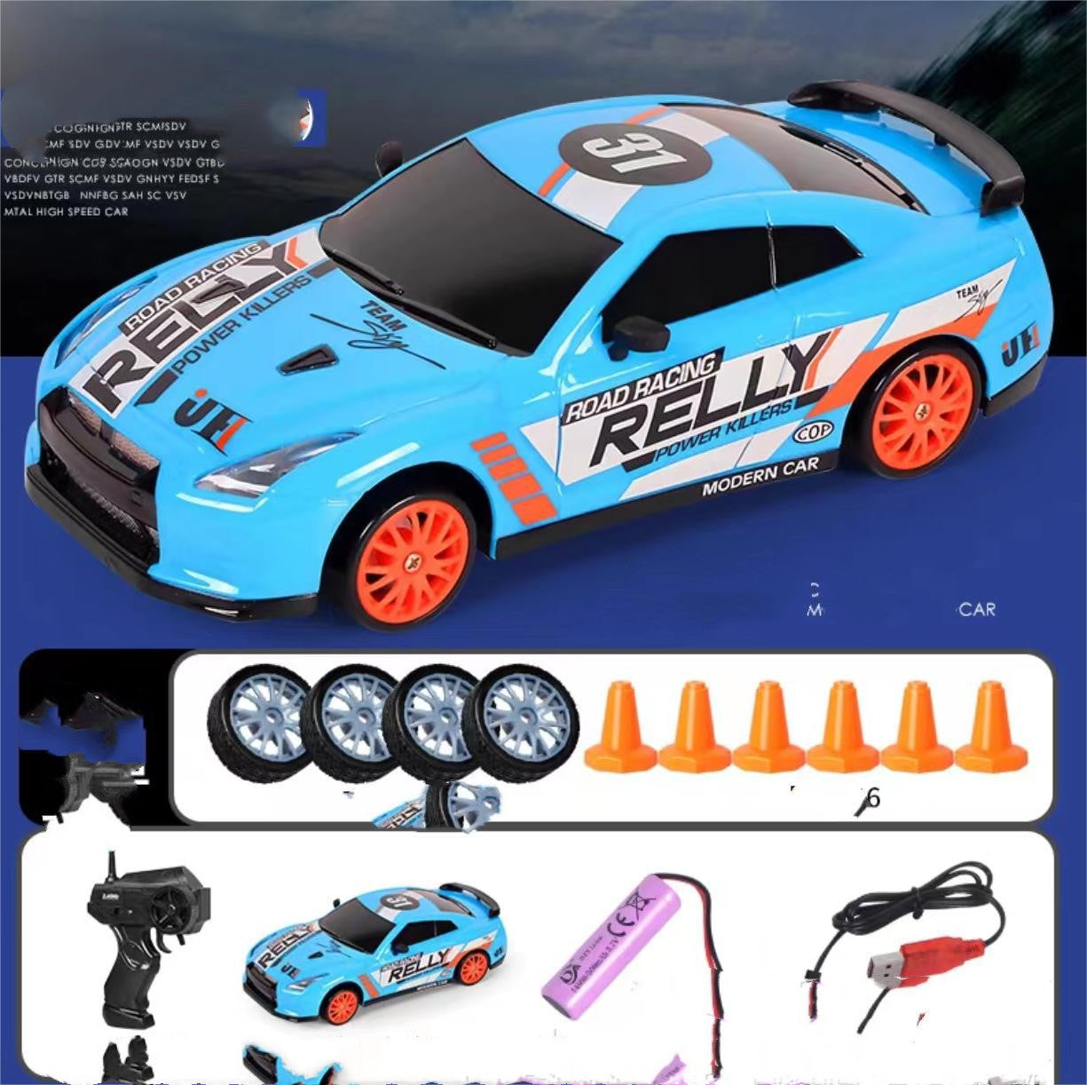 Drift Rc Car 4WD RC Drift Car Toy Remote Control GTR Model AE86 Vehicle Car RC Racing Car Toys For Children Christmas Gifts 2.4G