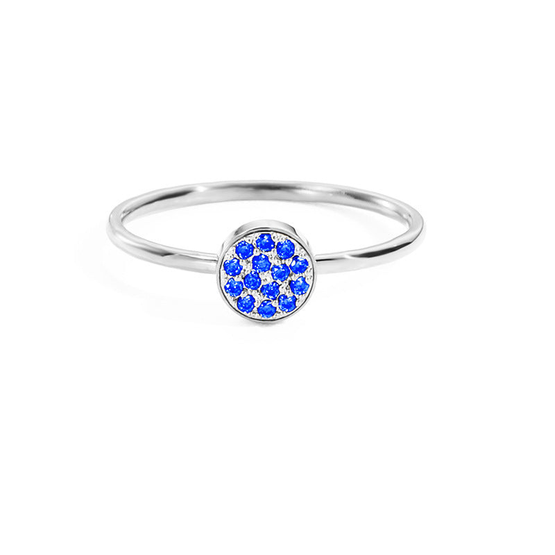 Women's Stainless Steel Inlaid Rhinestone Ring