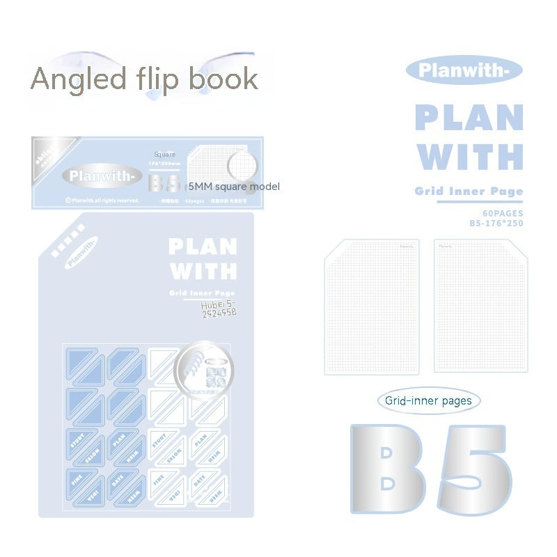 Oblique Angle Book Series Artsy Ins Style Salt Series Student Draft Notebook