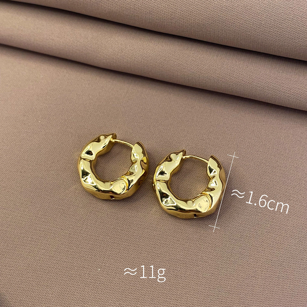 Texture Texture Earring Simple Ins Cold Style High Quality Earrings