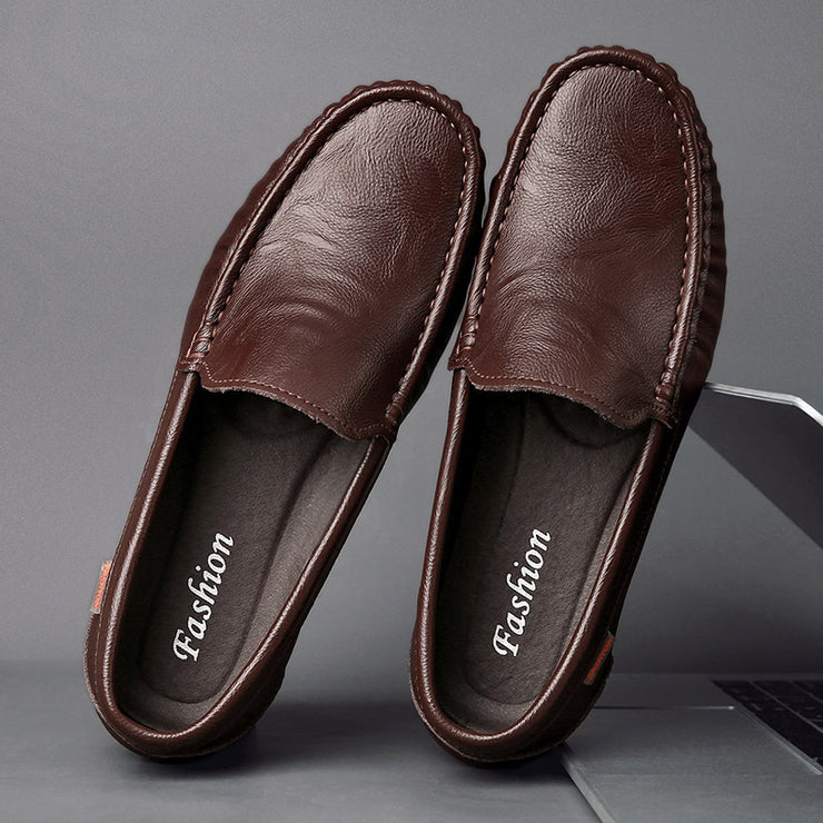 Slip-On-Loafer aus Leder im britischen Stil