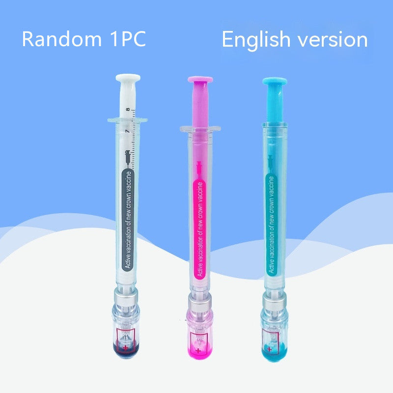 Vaccine Pen Novel Creative Design Sense Gel Pen Good-looking Student Brush