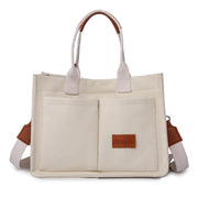 Casual Canvas Umhängetaschen  Multi Pocket Crossbody Chic