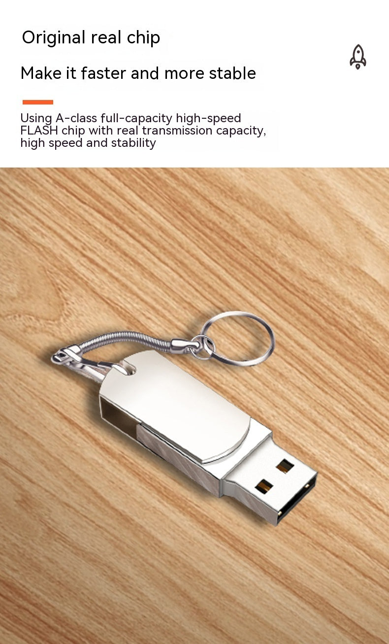 USB Disk 16g Small Fat High-speed Metal Rotation