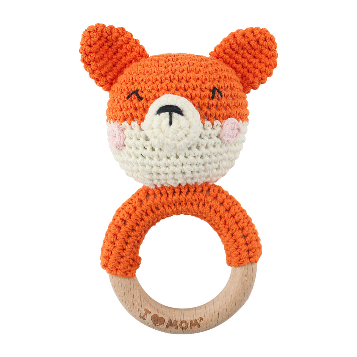 Baby Rattle Hand Woven Cartoon Animal Bracelet Newborn Soothing Doll