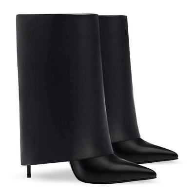 Kurze Hosenstiefel für Damen, modische spitze, dünne High Heels