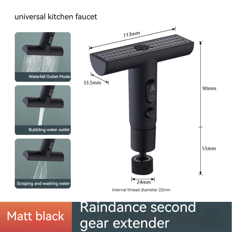 Three-speed faucet universal rotation