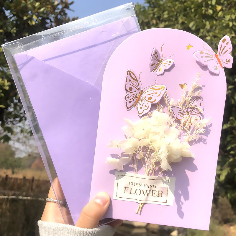 Boxed Greeting Card 3D 3D Birthday Blessing Card Butterfly Shape