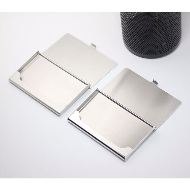 304 stainless steel business card holder with laser sculpture