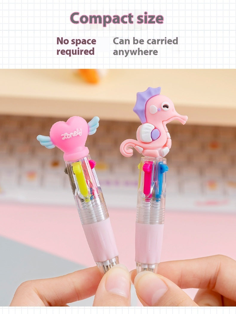 Cute Cartoon Cute Object Four-color Press Color Ballpoint Pen